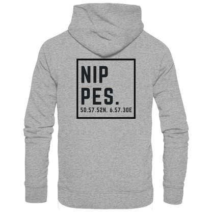 Nippes Koordinaten (großer Druck auf dem Rücken) - Organic Hoodie