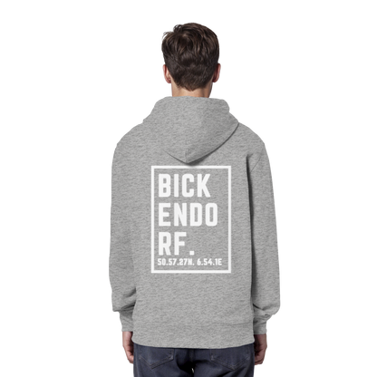 Bickendorf Koordinaten (großer Druck auf dem Rücken) - Organic Hoodie