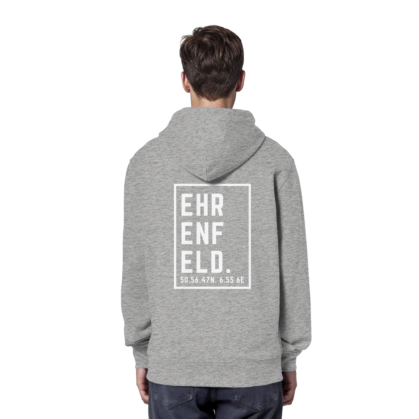 Ehrenfeld Koordinaten (großer Druck auf dem Rücken) - Organic Hoodie