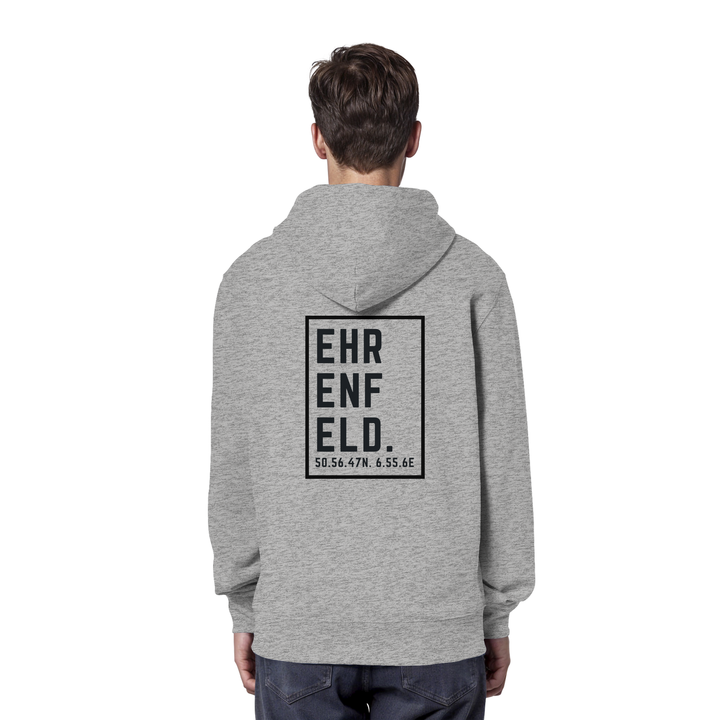 Ehrenfeld Koordinaten (großer Druck auf dem Rücken) - Organic Hoodie