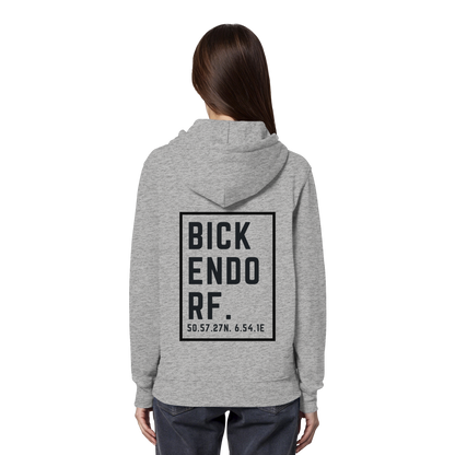 Bickendorf Koordinaten (großer Druck auf dem Rücken) - Organic Hoodie