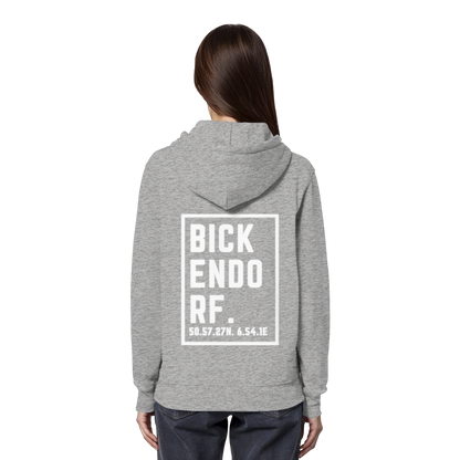 Bickendorf Koordinaten (großer Druck auf dem Rücken) - Organic Hoodie
