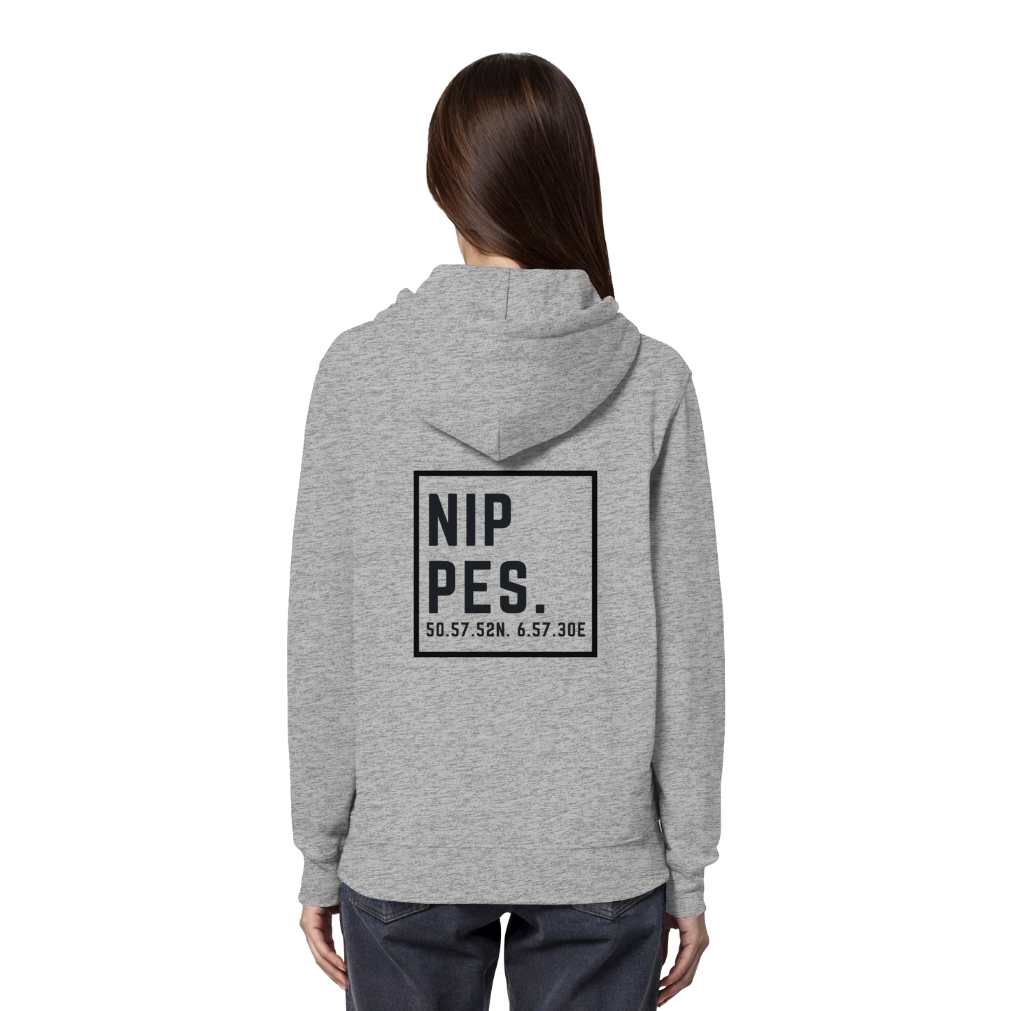 Nippes Koordinaten (großer Druck auf dem Rücken) - Organic Hoodie