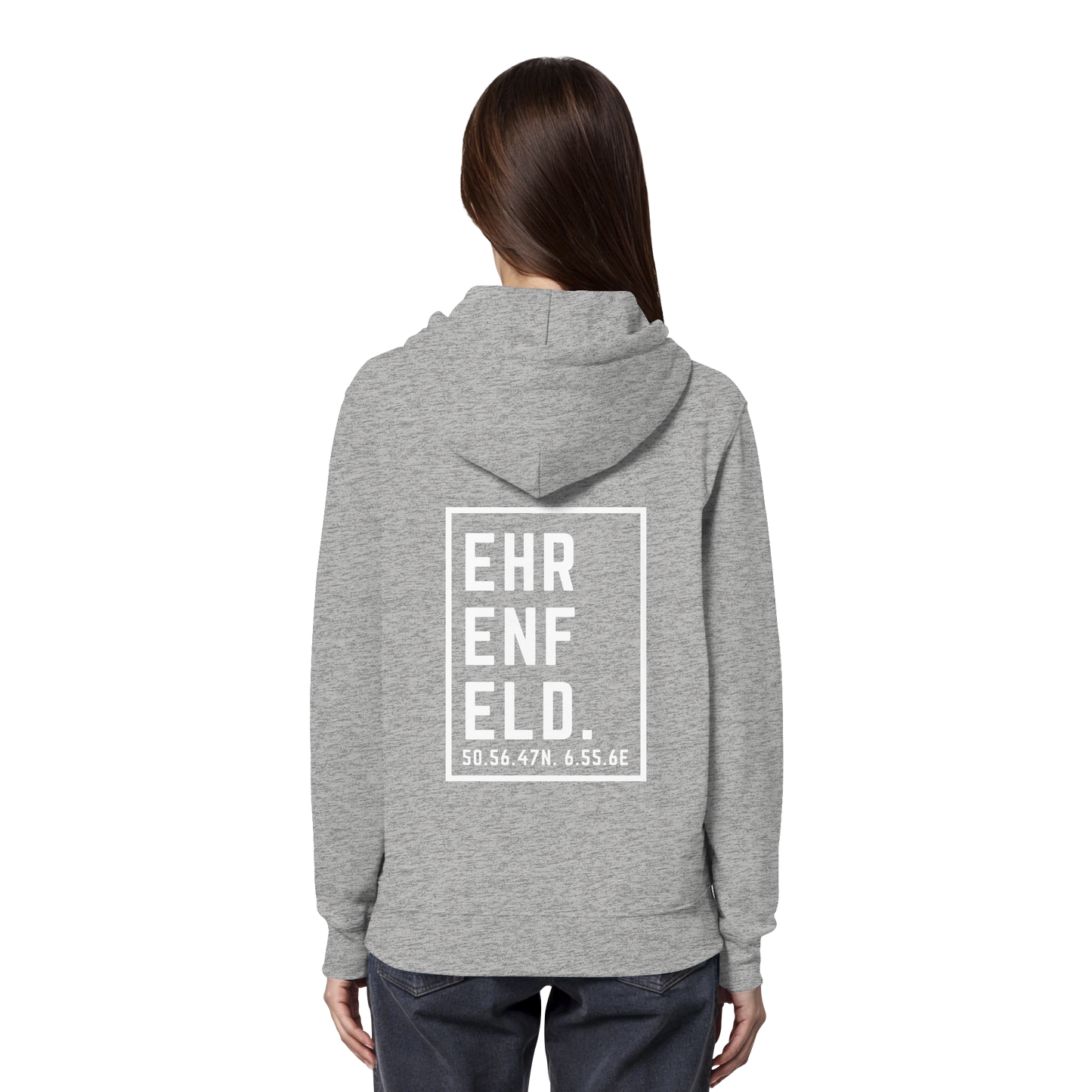 Ehrenfeld Koordinaten (großer Druck auf dem Rücken) - Organic Hoodie