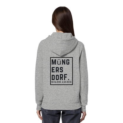 Müngersdorf Koordinaten (großer Druck auf dem Rücken) - Organic Hoodie