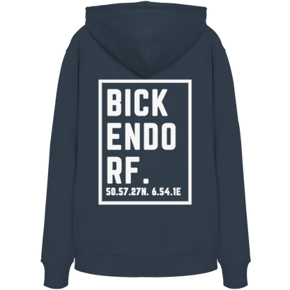 Bickendorf Koordinaten (großer Druck auf dem Rücken) - Organic Hoodie