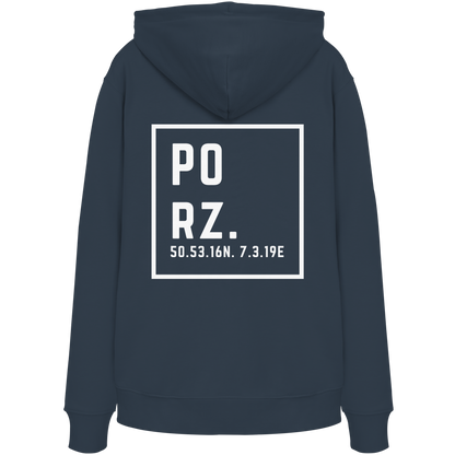 Porz Koordinaten (großer Druck Rücken)  - Organic Hoodie