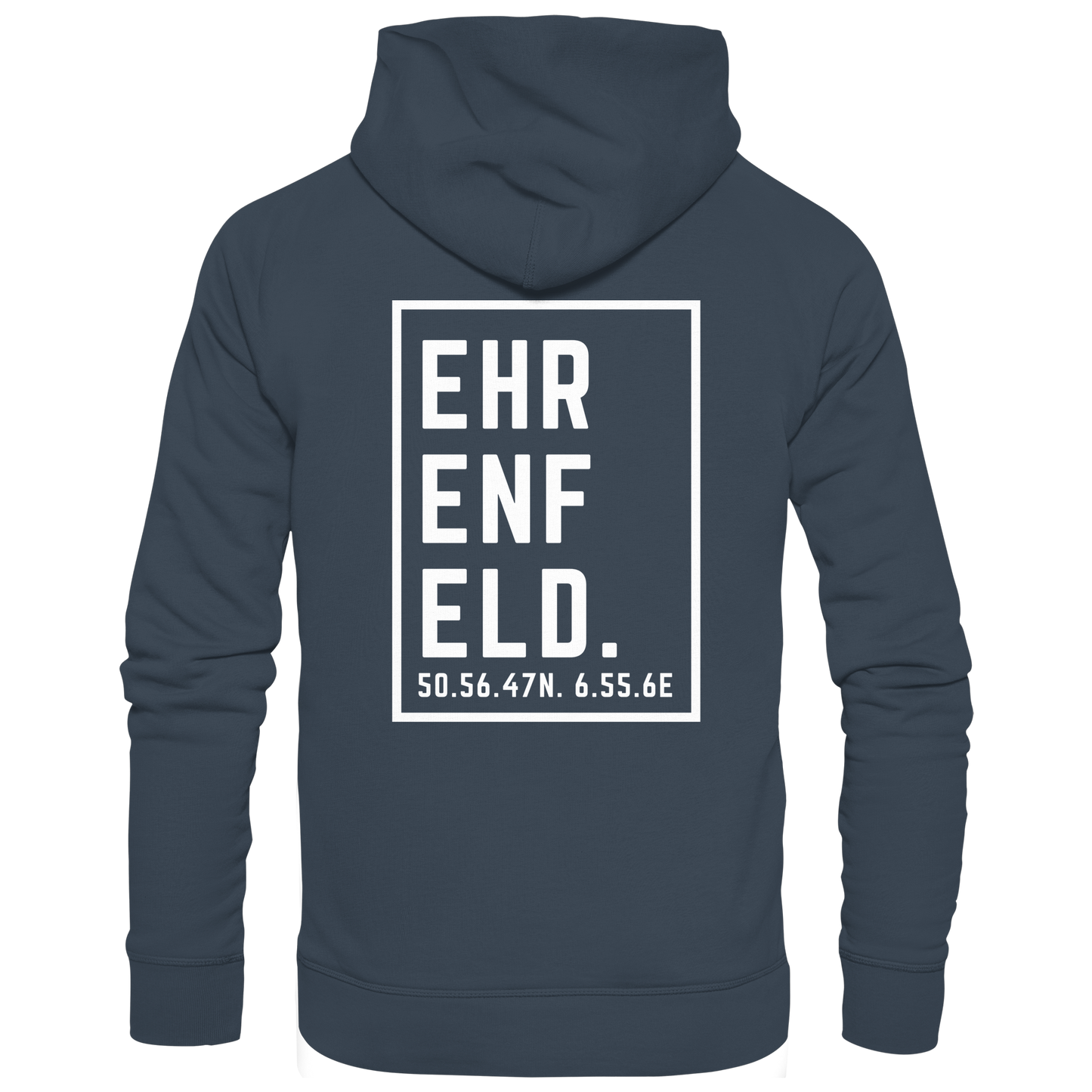 Ehrenfeld Koordinaten (großer Druck auf dem Rücken) - Organic Hoodie