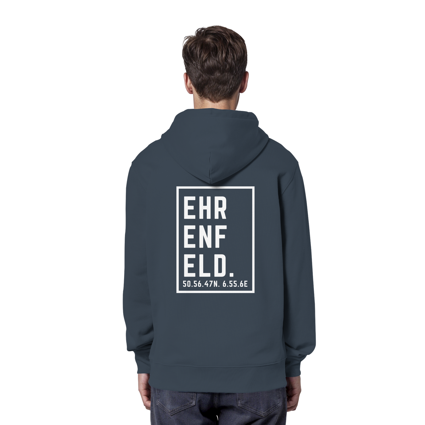 Ehrenfeld Koordinaten (großer Druck auf dem Rücken) - Organic Hoodie