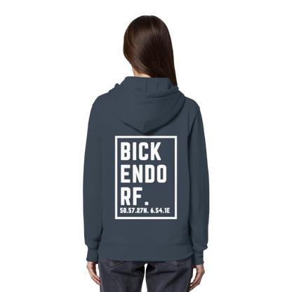 Bickendorf Koordinaten (großer Druck auf dem Rücken) - Organic Hoodie