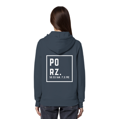 Porz Koordinaten (großer Druck Rücken)  - Organic Hoodie