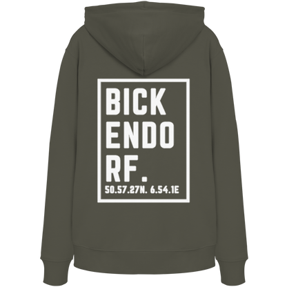 Bickendorf Koordinaten (großer Druck auf dem Rücken) - Organic Hoodie