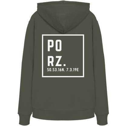 Porz Koordinaten (großer Druck Rücken)  - Organic Hoodie