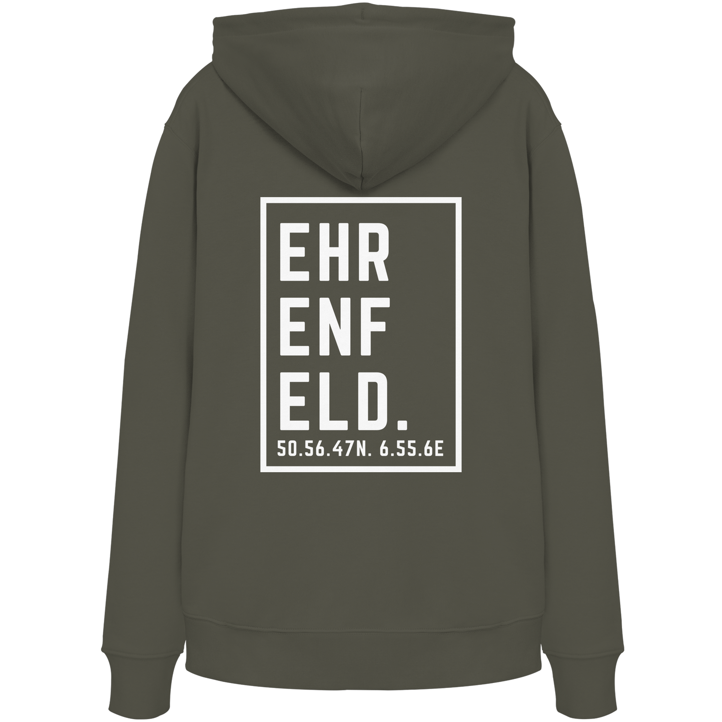 Ehrenfeld Koordinaten (großer Druck auf dem Rücken) - Organic Hoodie