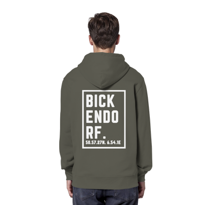 Bickendorf Koordinaten (großer Druck auf dem Rücken) - Organic Hoodie