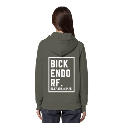 Bickendorf Koordinaten (großer Druck auf dem Rücken) - Organic Hoodie