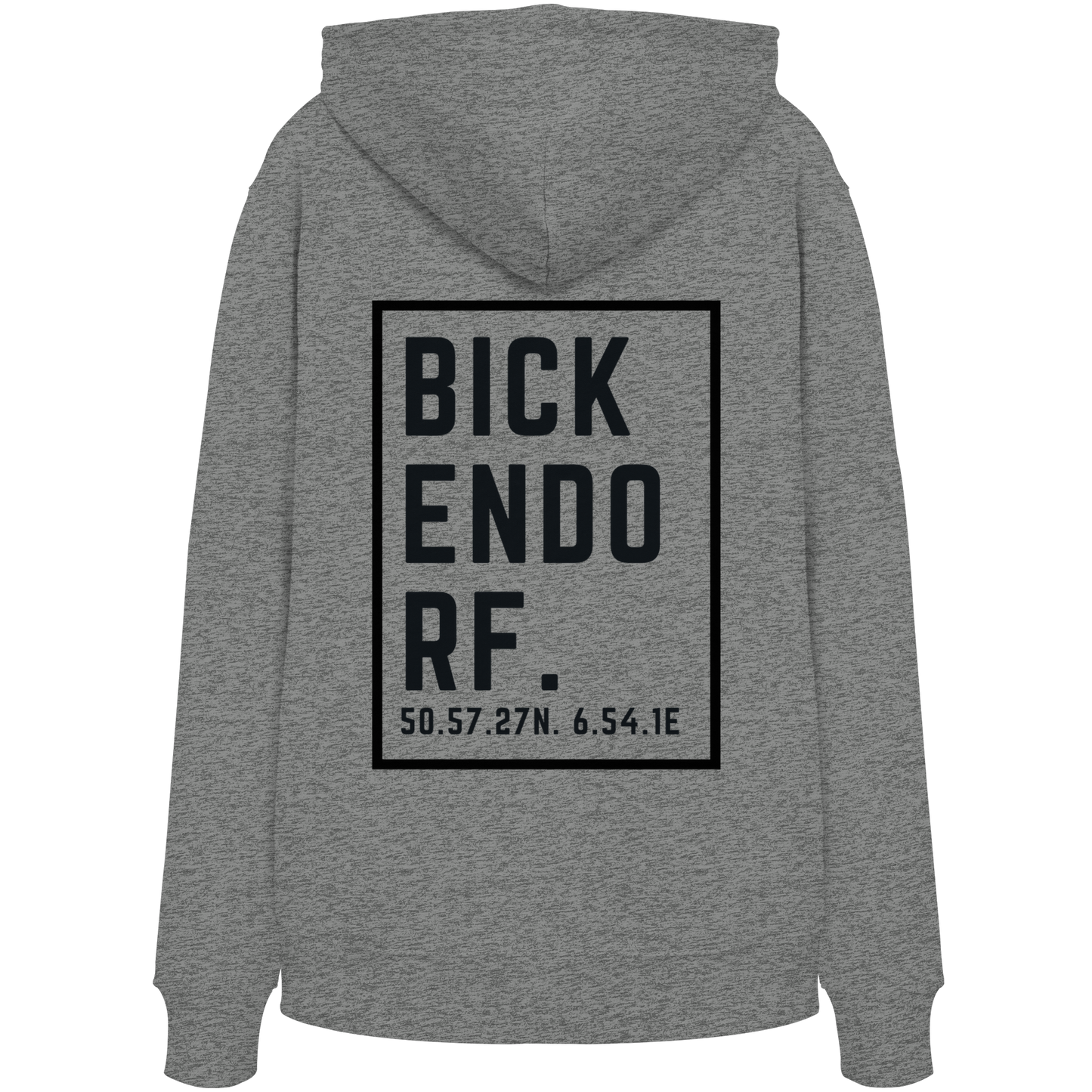 Bickendorf Koordinaten (großer Druck auf dem Rücken) - Organic Hoodie