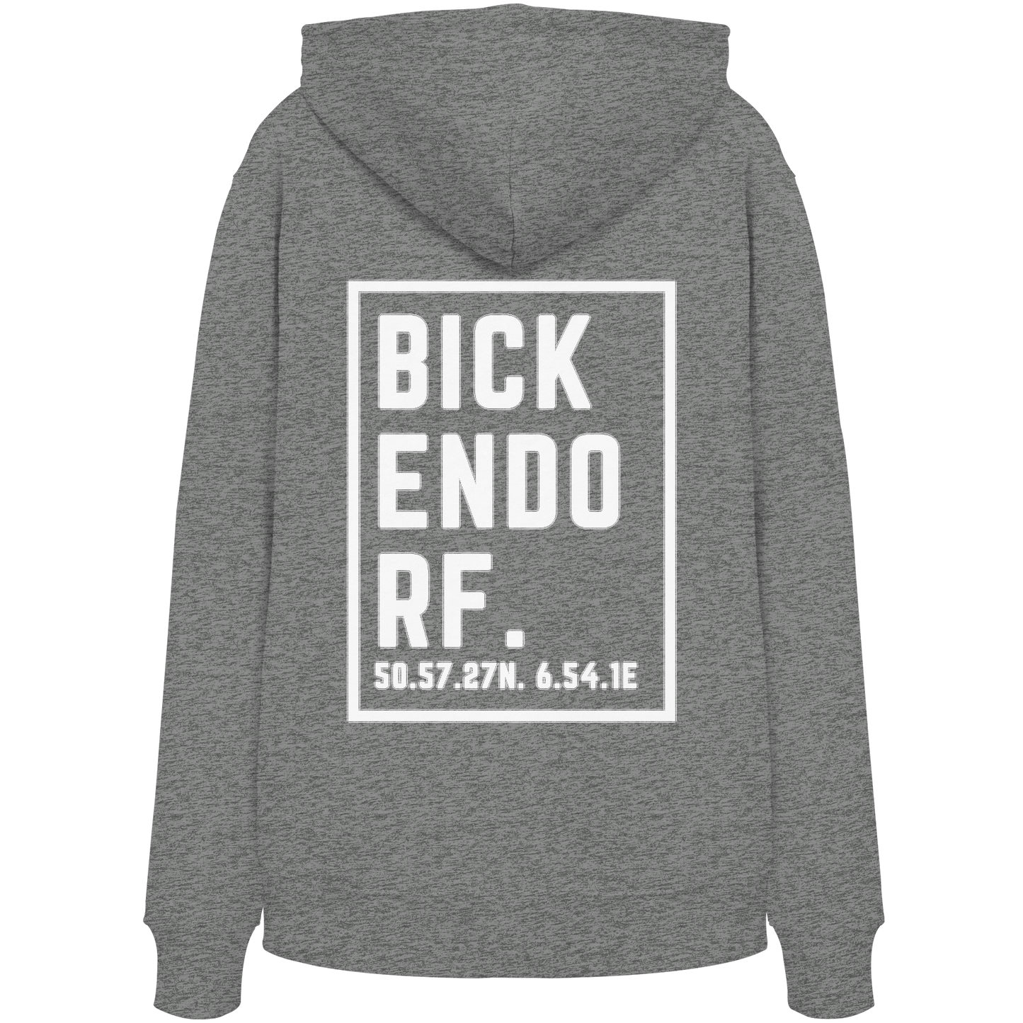 Bickendorf Koordinaten (großer Druck auf dem Rücken) - Organic Hoodie