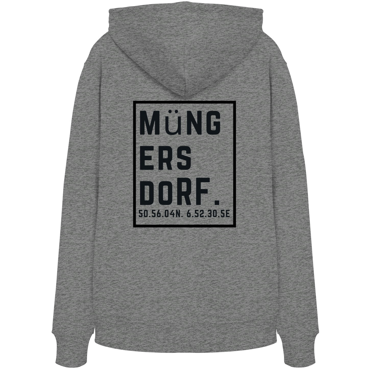 Müngersdorf Koordinaten (großer Druck auf dem Rücken) - Organic Hoodie