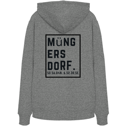 Müngersdorf Koordinaten (großer Druck auf dem Rücken) - Organic Hoodie