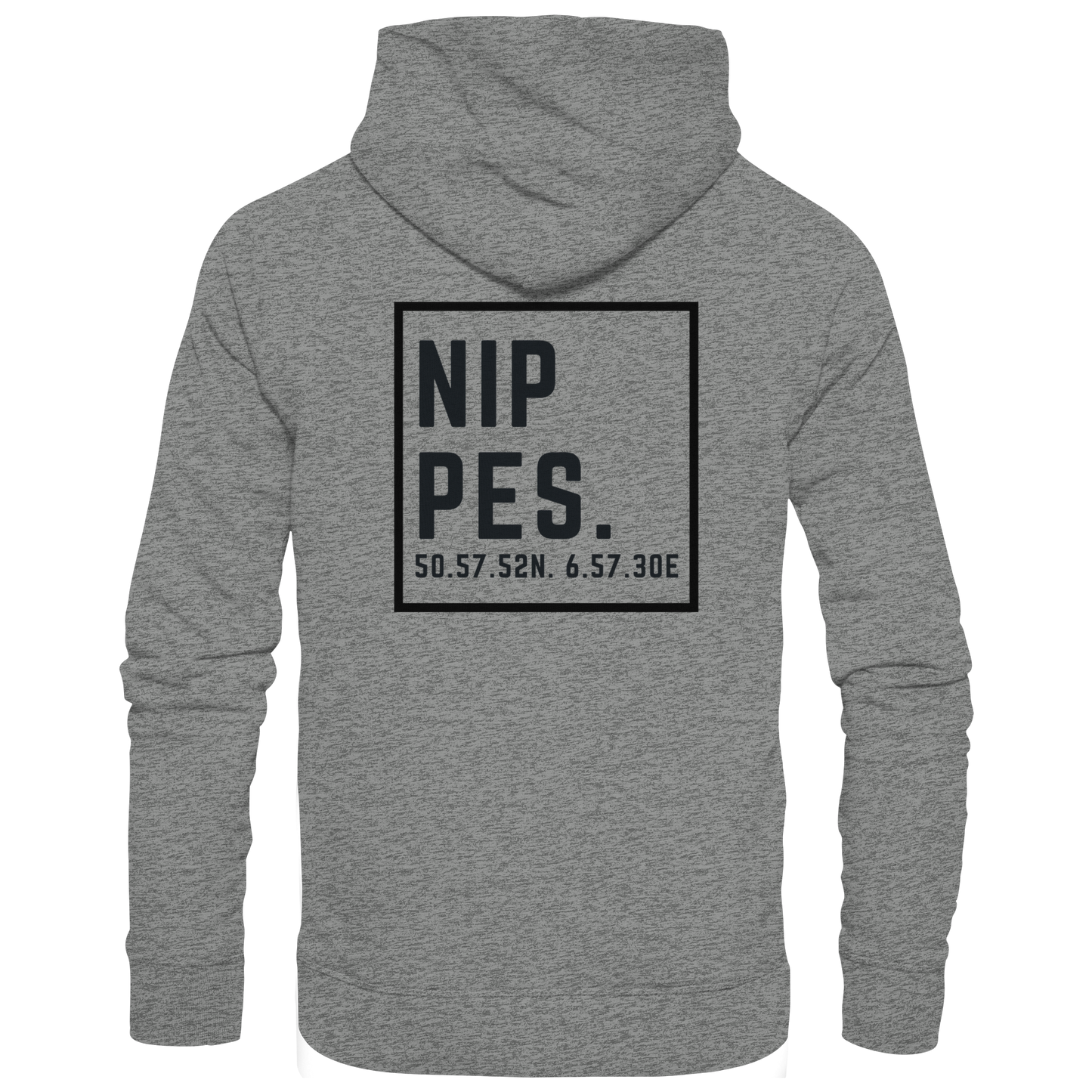 Nippes Koordinaten (großer Druck auf dem Rücken) - Organic Hoodie