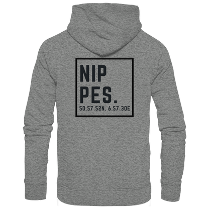 Nippes Koordinaten (großer Druck auf dem Rücken) - Organic Hoodie