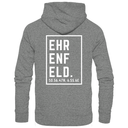 Ehrenfeld Koordinaten (großer Druck auf dem Rücken) - Organic Hoodie