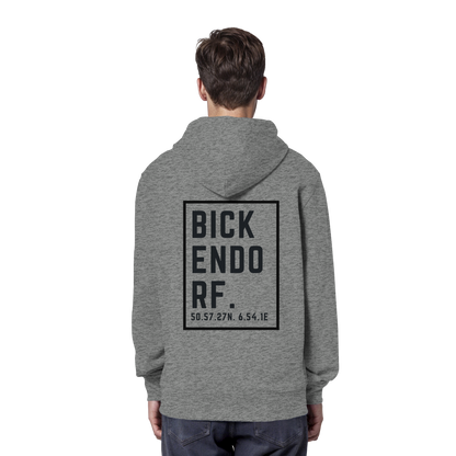 Bickendorf Koordinaten (großer Druck auf dem Rücken) - Organic Hoodie