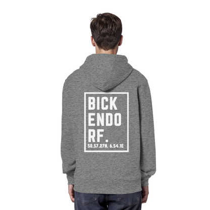 Bickendorf Koordinaten (großer Druck auf dem Rücken) - Organic Hoodie