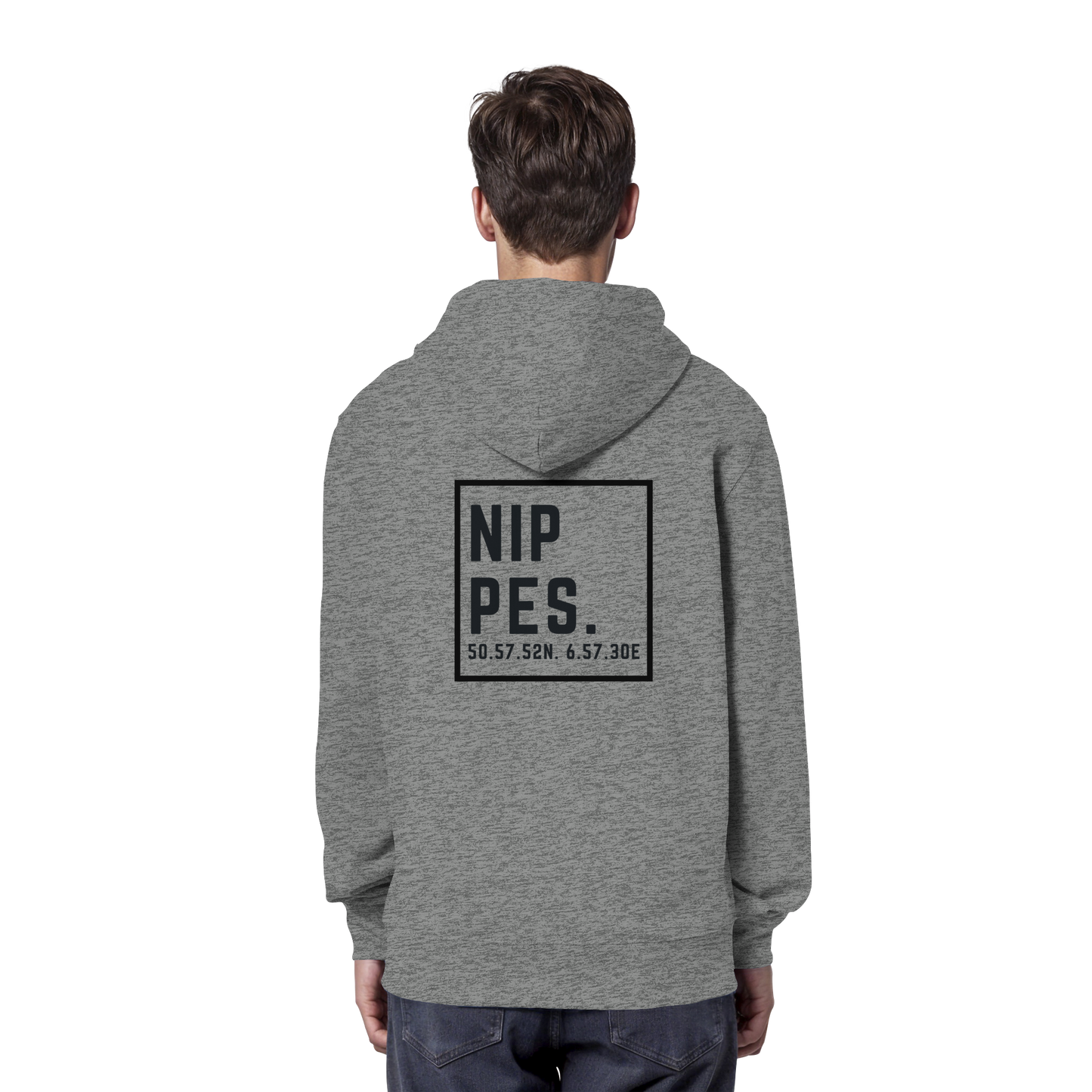 Nippes Koordinaten (großer Druck auf dem Rücken) - Organic Hoodie