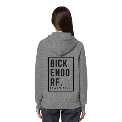 Bickendorf Koordinaten (großer Druck auf dem Rücken) - Organic Hoodie