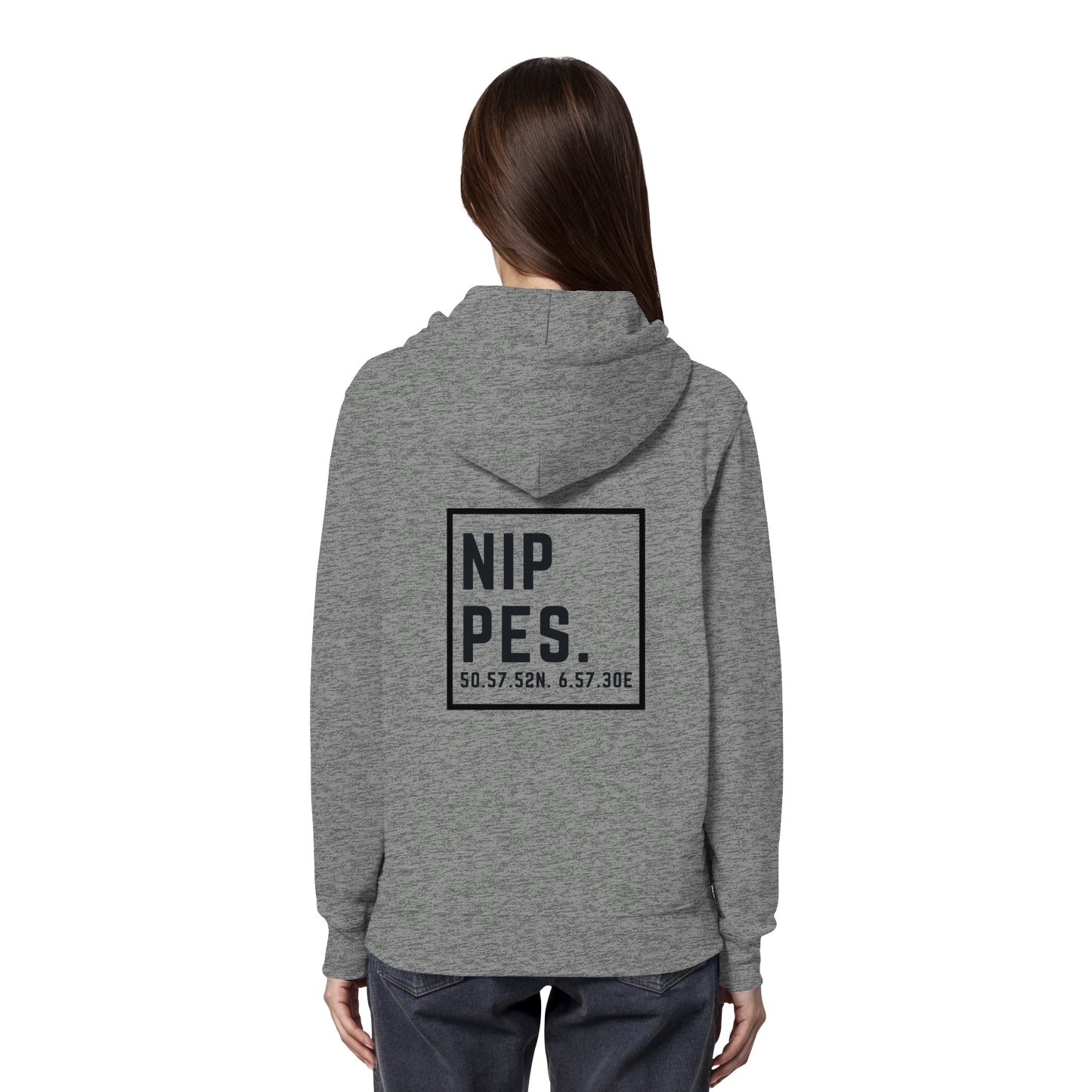Nippes Koordinaten (großer Druck auf dem Rücken) - Organic Hoodie