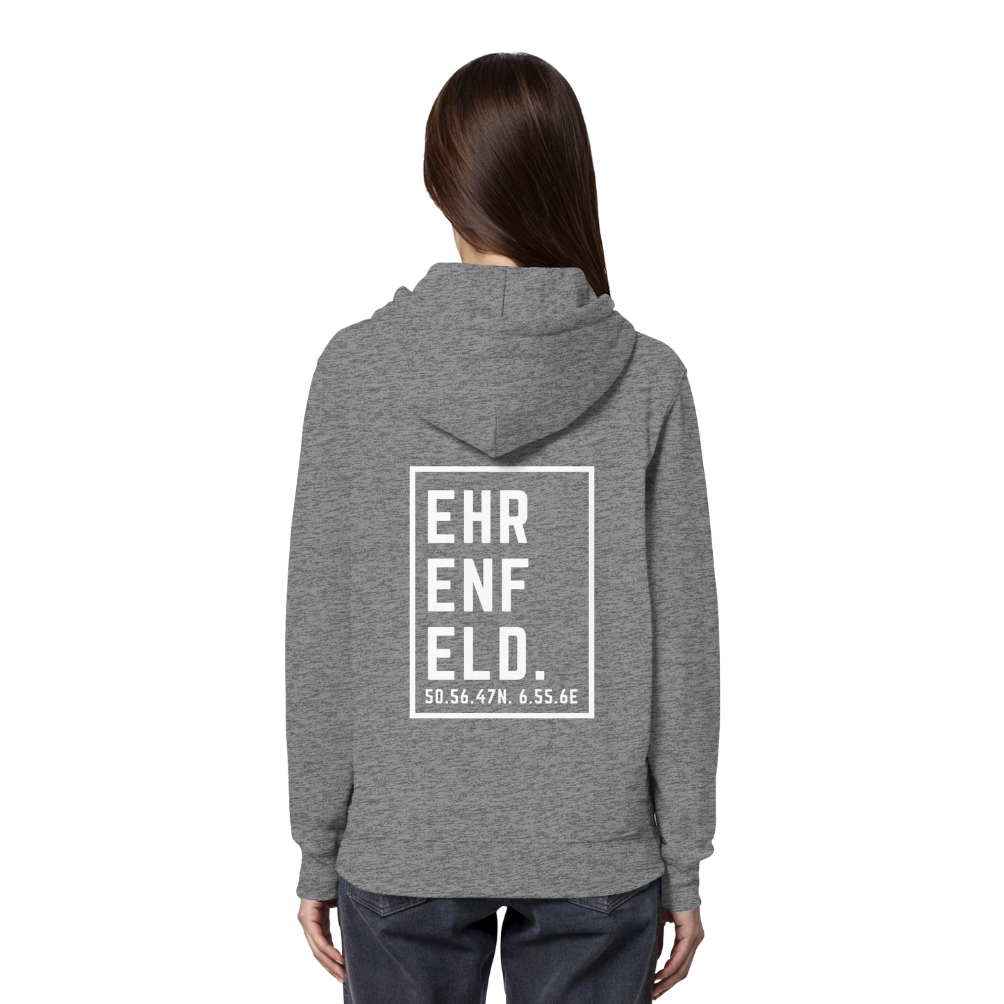 Ehrenfeld Koordinaten (großer Druck auf dem Rücken) - Organic Hoodie