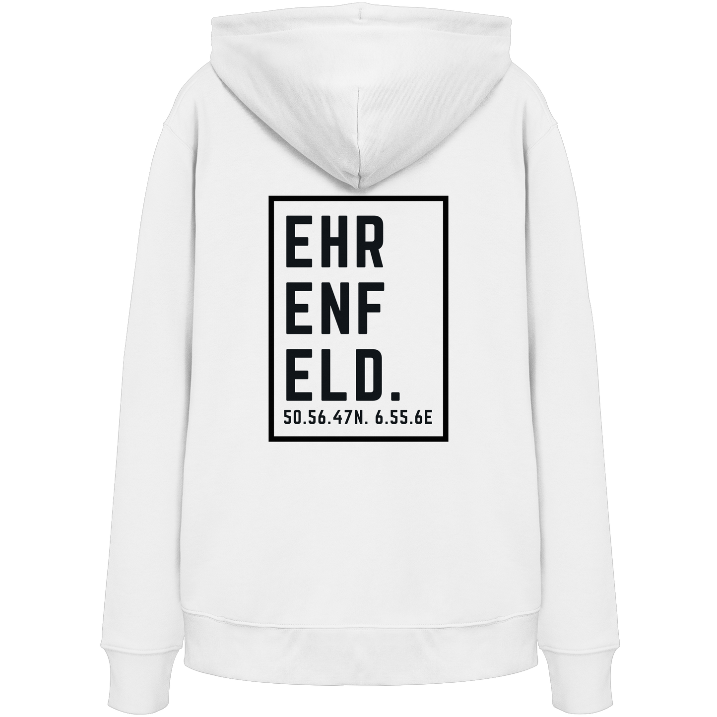Ehrenfeld Koordinaten (großer Druck auf dem Rücken) - Organic Hoodie