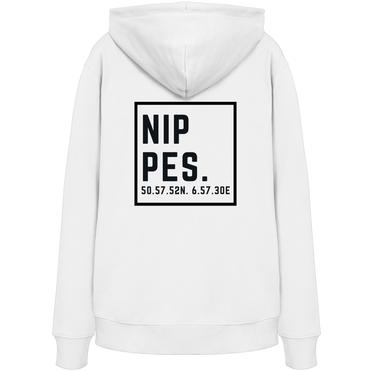 Nippes Koordinaten (großer Druck auf dem Rücken) - Organic Hoodie