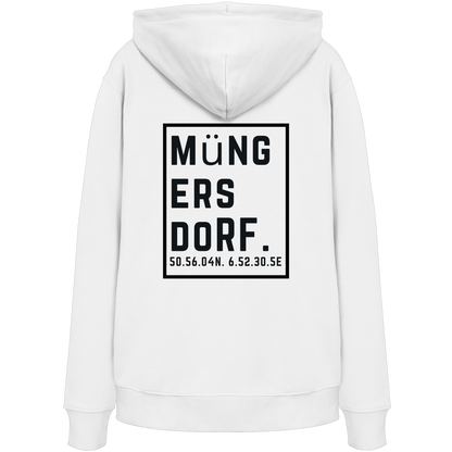 Müngersdorf Koordinaten (großer Druck auf dem Rücken) - Organic Hoodie