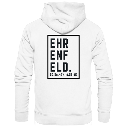 Ehrenfeld Koordinaten (großer Druck auf dem Rücken) - Organic Hoodie