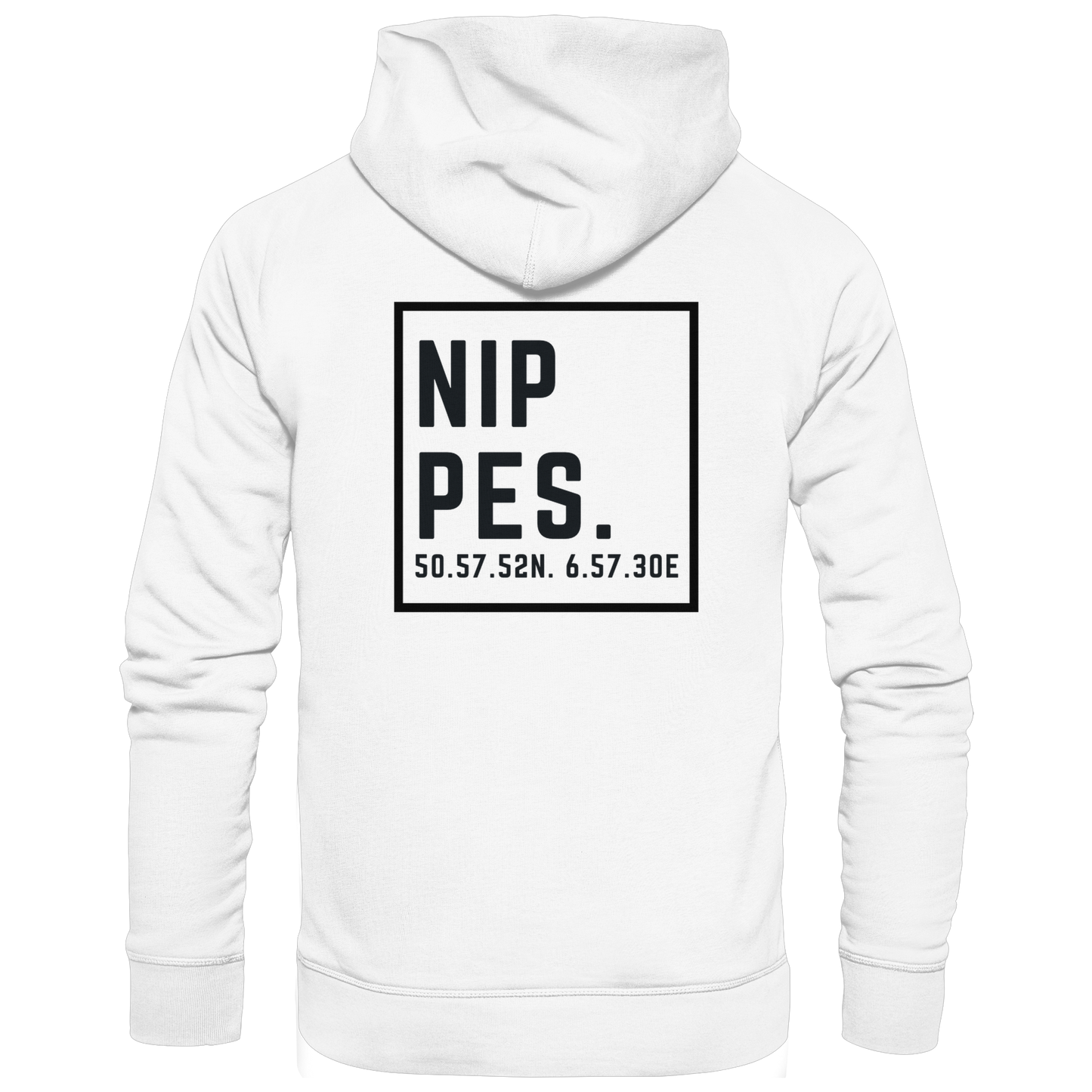 Nippes Koordinaten (großer Druck auf dem Rücken) - Organic Hoodie