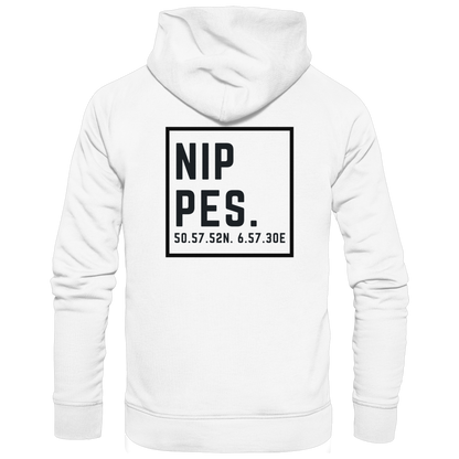 Nippes Koordinaten (großer Druck auf dem Rücken) - Organic Hoodie