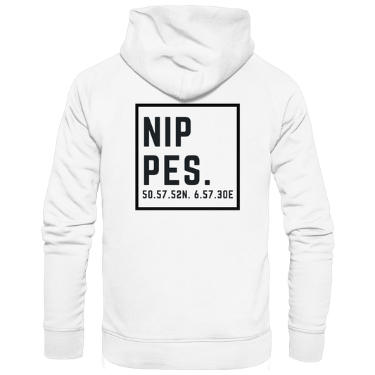 Nippes Koordinaten (großer Druck auf dem Rücken) - Organic Hoodie