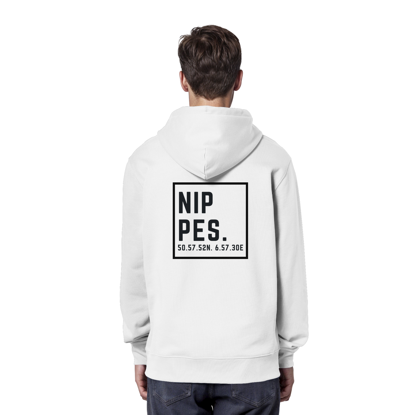 Nippes Koordinaten (großer Druck auf dem Rücken) - Organic Hoodie