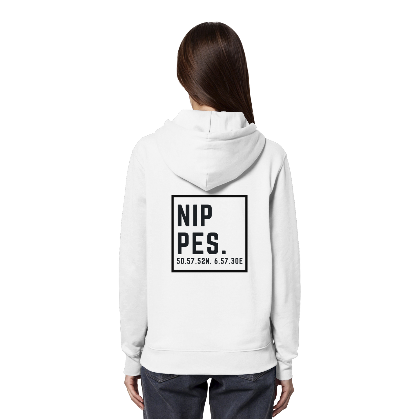 Nippes Koordinaten (großer Druck auf dem Rücken) - Organic Hoodie