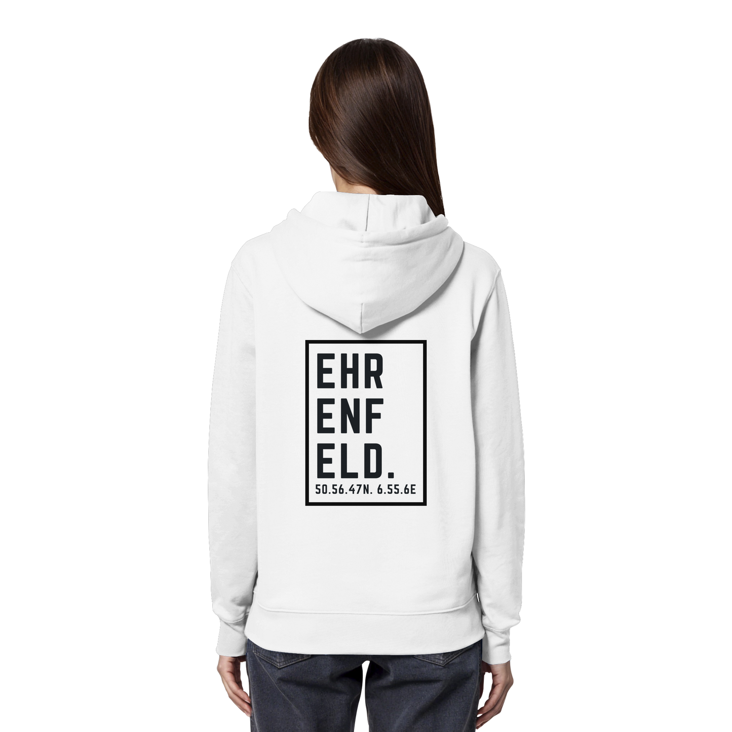 Ehrenfeld Koordinaten (großer Druck auf dem Rücken) - Organic Hoodie