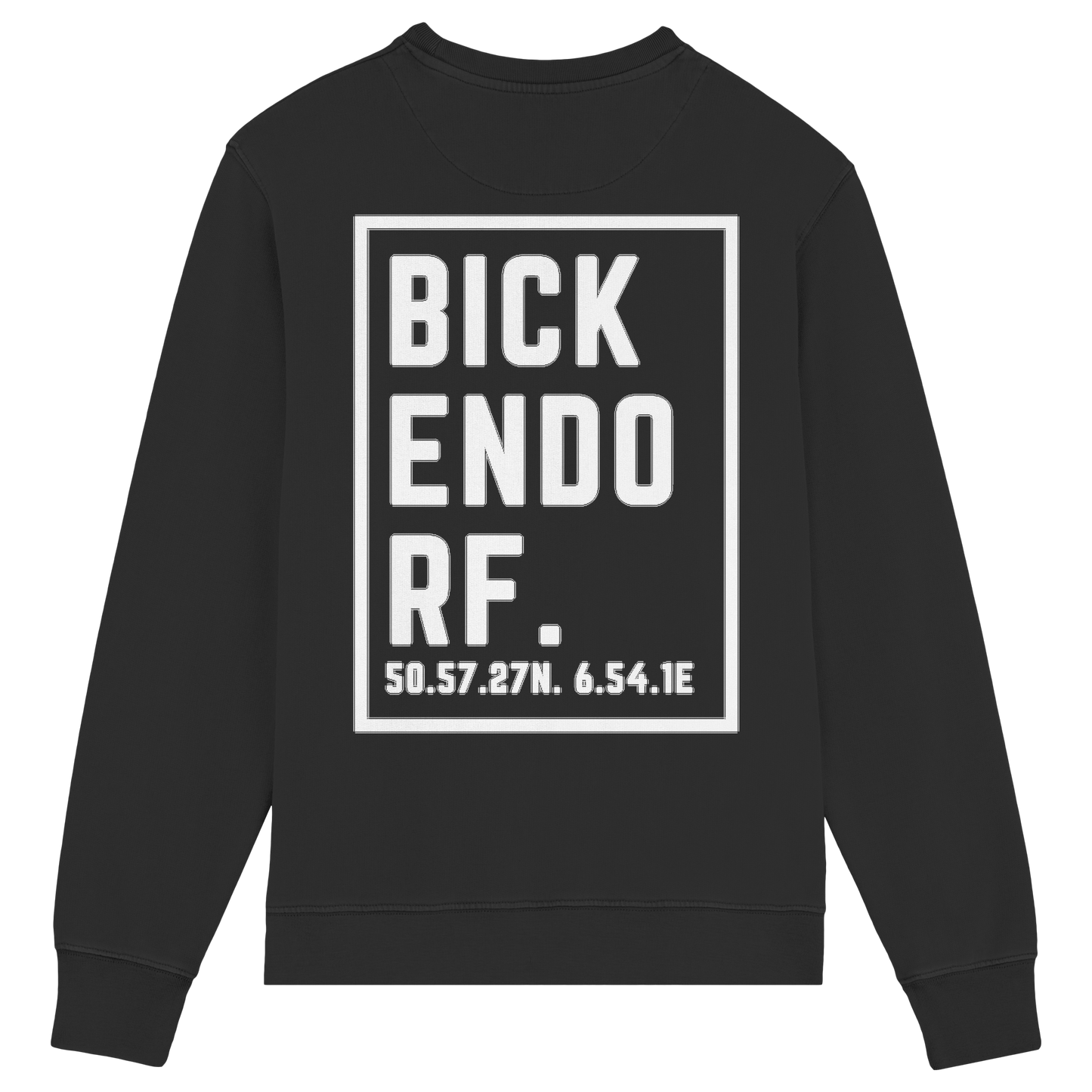 Bickendorf Koordinaten (großer Druck auf dem Rücken) - Organic Lightweight Sweatshirt