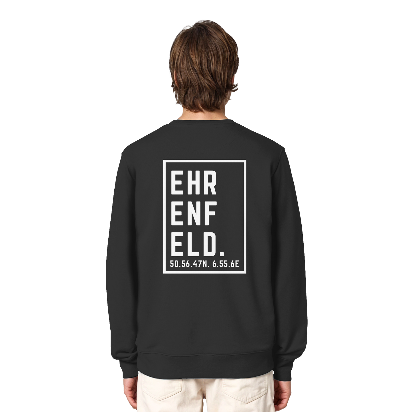 Ehrenfeld Koordinaten (großer Druck auf dem Rücken) - Organic Lightweight Sweatshirt