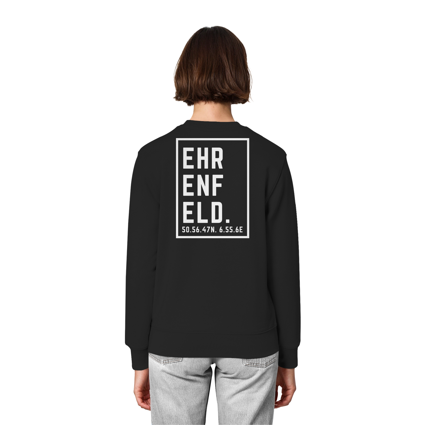 Ehrenfeld Koordinaten (großer Druck auf dem Rücken) - Organic Lightweight Sweatshirt
