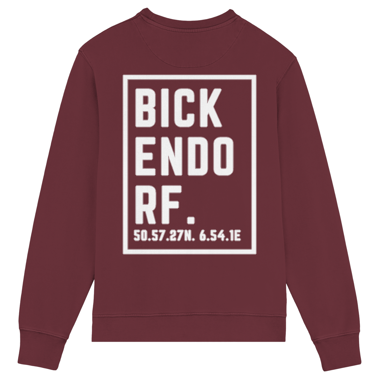 Bickendorf Koordinaten (großer Druck auf dem Rücken) - Organic Lightweight Sweatshirt