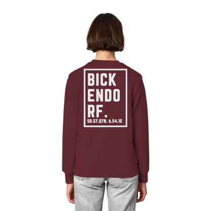 Bickendorf Koordinaten (großer Druck auf dem Rücken) - Organic Lightweight Sweatshirt