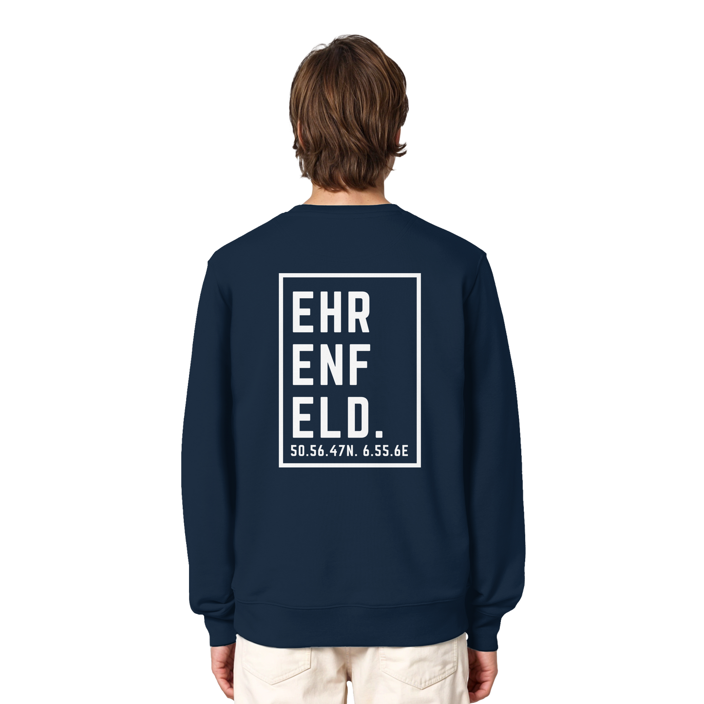 Ehrenfeld Koordinaten (großer Druck auf dem Rücken) - Organic Lightweight Sweatshirt