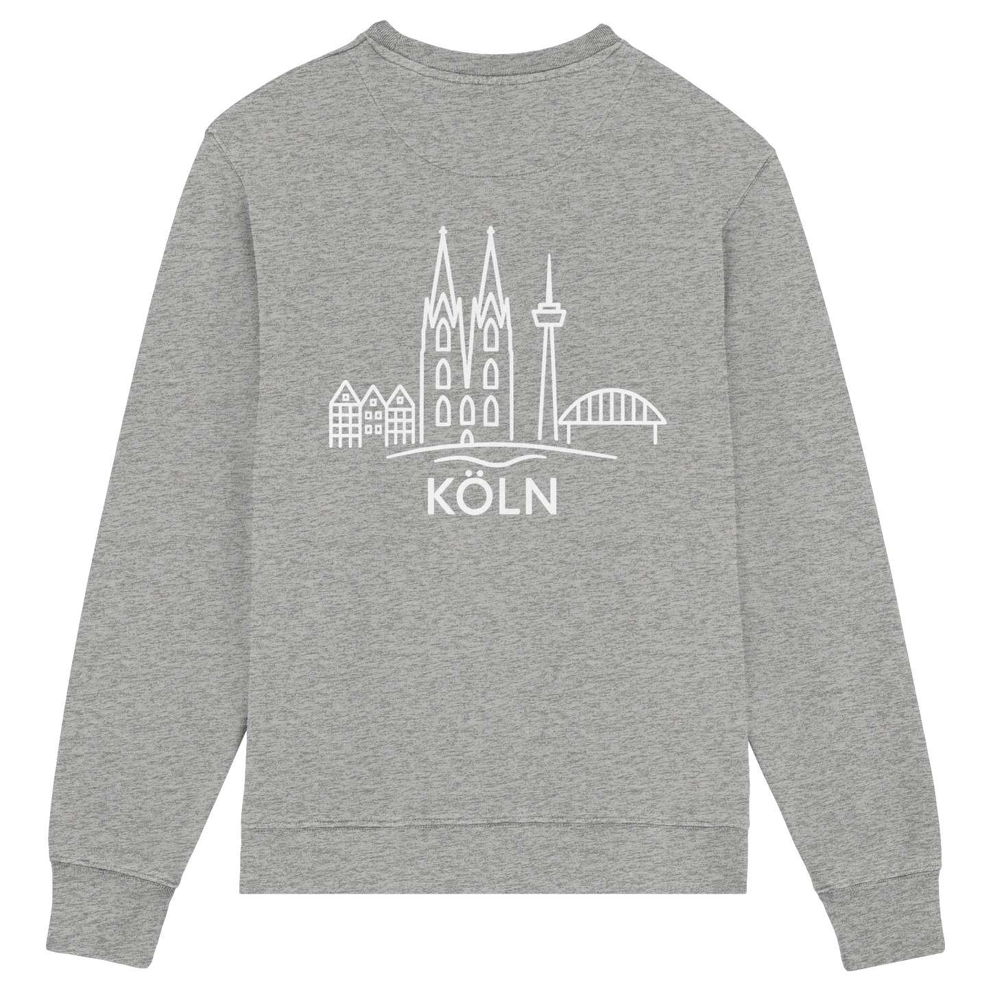 Köln Skyline (großer Druck auf dem Rücken) - Organic Lightweight Sweatshirt